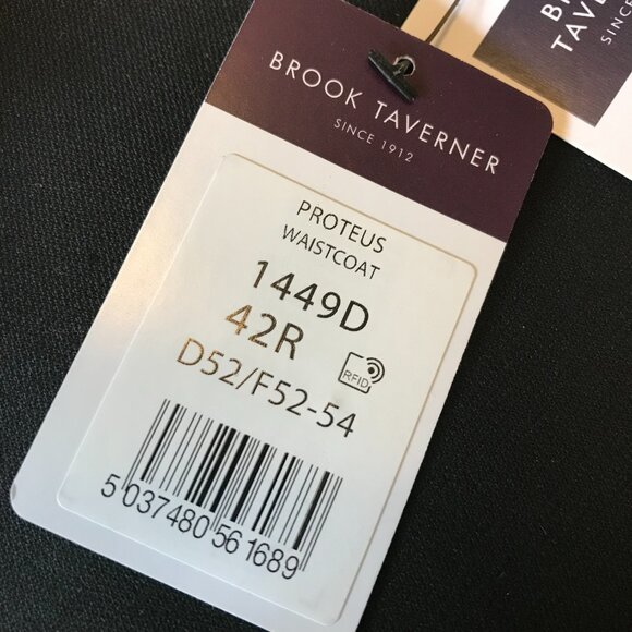 SALE Brook Taverner Proteus Vest - Black BT1449 -  Eclipse Collection - Size 42R - Picture 11 of 12